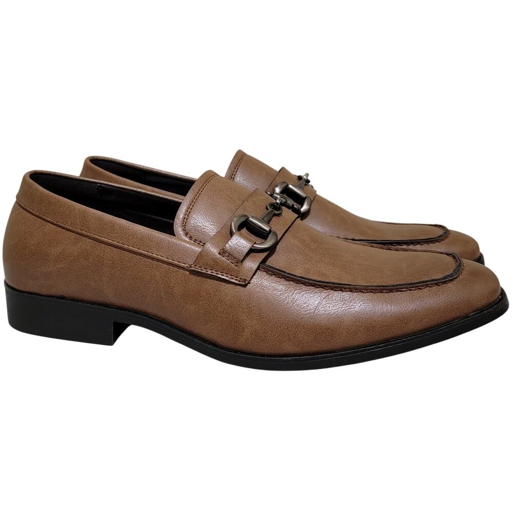 Kenneth Cole Unlisted Men Stay Slip On Horsebit Loafers Size US 8M Cognac Brown